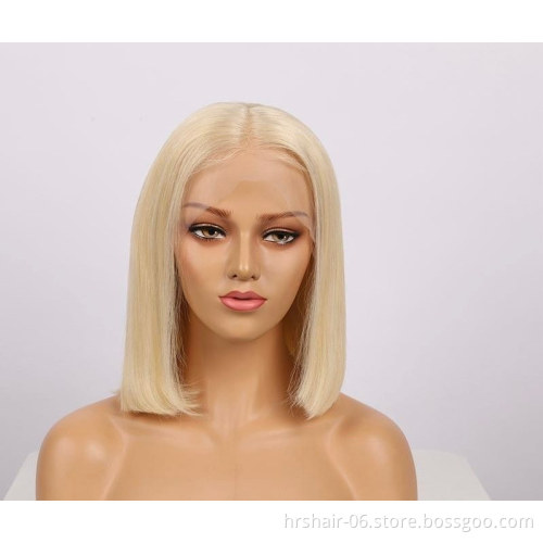 613 Wig Human Hair Blonde Lace Front Straight Bob Wig Brazilian Wig Vendors 2020 Fashion Hot Selling Wholesale